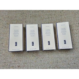 Avon Foundation Oil Free Clear Finish Anti Acne Treatment Roasted Brown 1 oz X4
