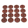 100Pcs Wooden Button 20mm 4 Holes Delicate Cute Waterproof Clothing