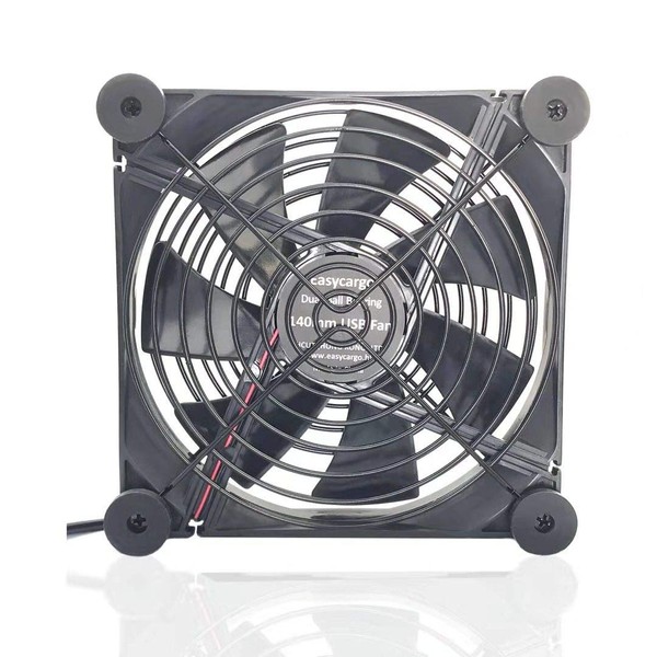 Easycargo 2-Pack 140mm USB Fan Quite, USB Fan 5V, Cooling