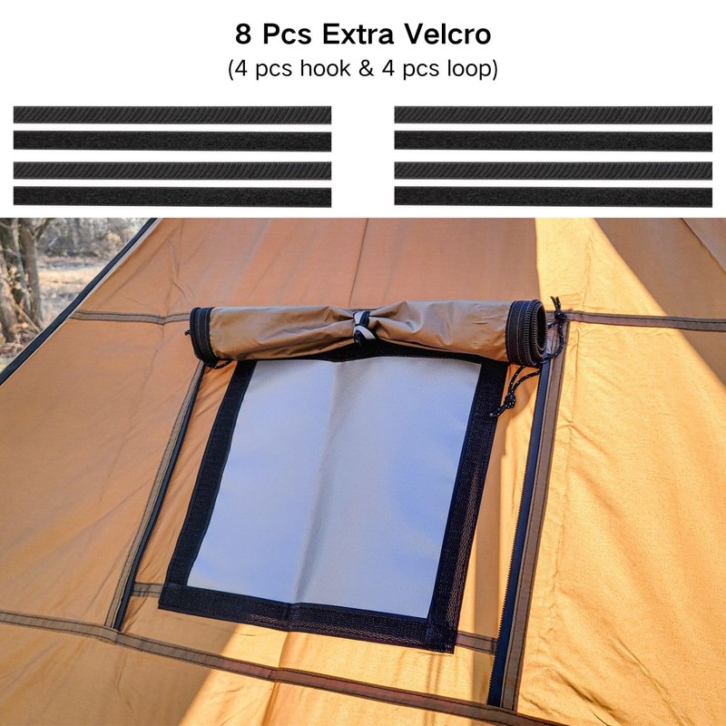 Stove Jack Kit for Tent Highly Flame-Retardant DIY Stove Jack