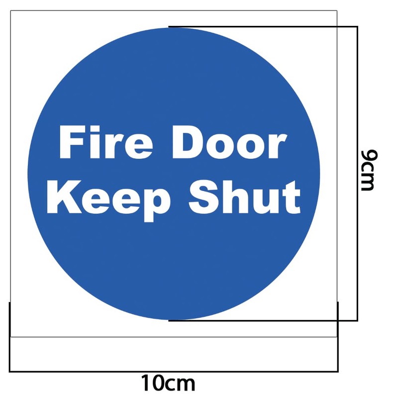 Stcky Fire Door Safety Vinyl Signs [Pack of 12] -