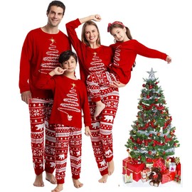 Oriental eLife Matching Christmas Pjs For Family,Elf Pajamas Christma Sets,Xmas Holiday Family Sleepwear Outfits Women Men Red