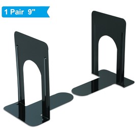 1InTheOffice Large Bookends for Heavy Books, Premium Jumbo Bookends 9" (2 Pack)