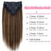 Mihugass Yaki Straight Clip ins Real Human Hair Extensions For