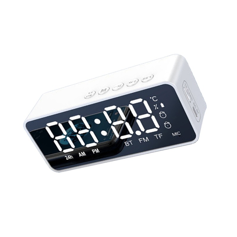 Digital Alarm Clock with BT Speaker, Mirror LED Display Clock