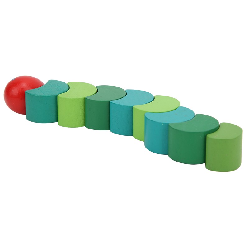5PCS Children's Wooden Worm Toy Hungry Caterpillar Early Education Blocks