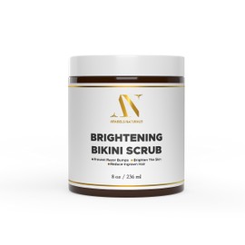 Bikini Area Exfoliator Exfoliating Body Scrub, Brightening Body Exfoliator Exfoliating Scrub, Bump Eraser KP Body Exfoliant Shower Scrub Ingrown Hair Treatment Razor Bump Treatment Body Scrubs 8 OZ