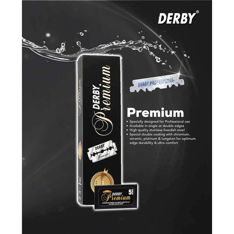 Derby Premium - Cuchillas individuales (300 hojas)