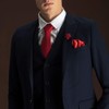 Men's Solid Color Pocket Square Handkerchief for Wedding/Receptions/Gowns/Parties/Set of 15