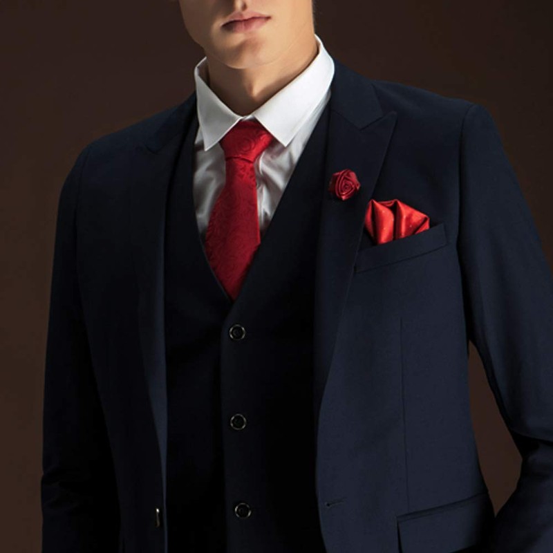Men's Solid Color Pocket Square Handkerchief for Wedding/Receptions/Gowns/Parties/Set of 15