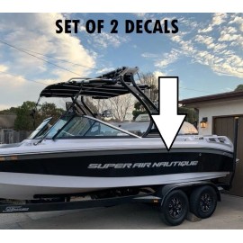 Super Air Nautique Boat Replacement DECALS - 70" (SET 2) WHITE OR BLACK SKI WAKE