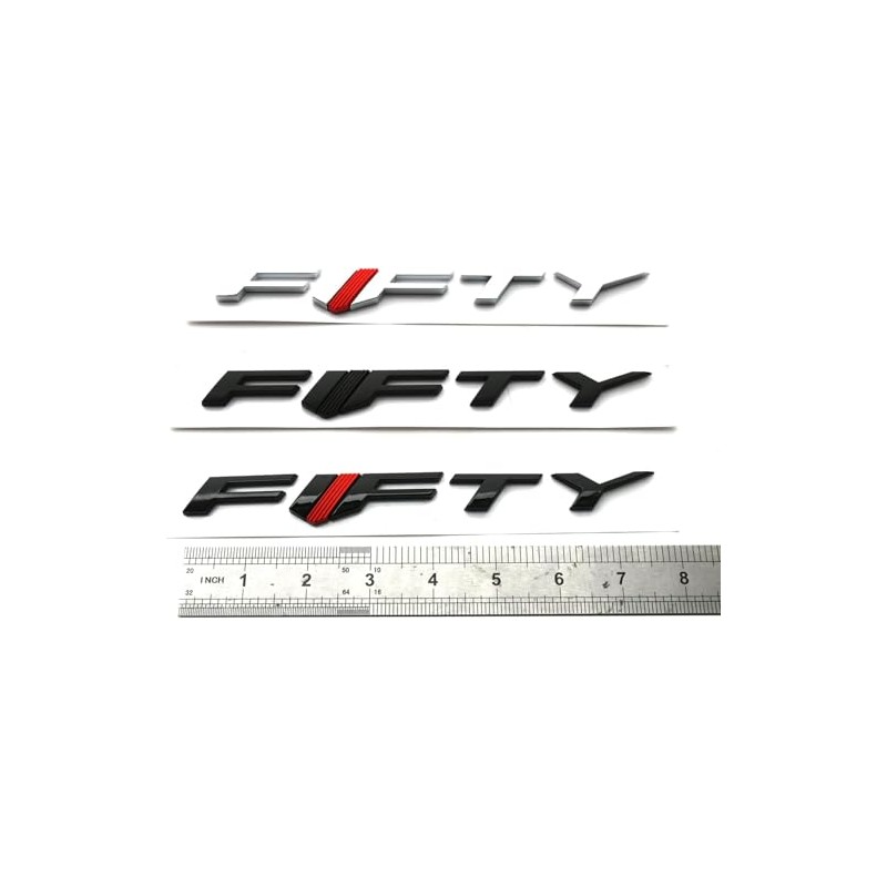 2pcs Fifty Emblems 3D Badge Letter Nameplate 2017-2018 6th Gen
