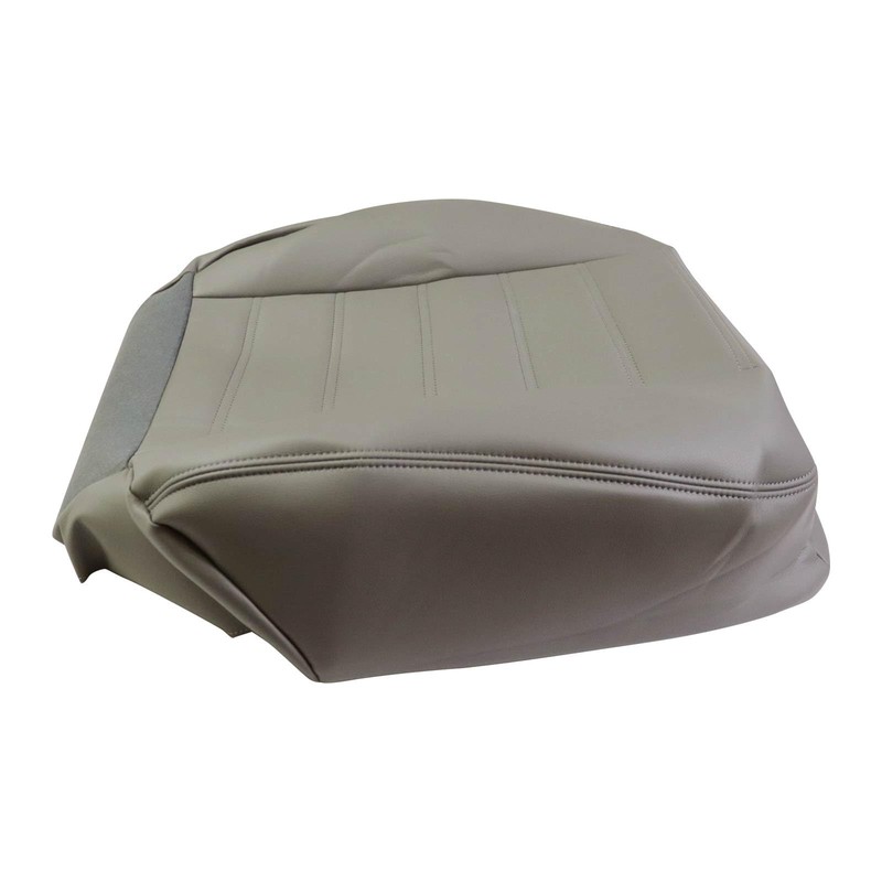 SecosAutoparts Driver Side Bottom Synthetic Leather Seat Cover Gray Compatible