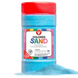 Hygloss Products, Colored Craft Sand in No-Mess Bottle, 1-Lb. Light Blue
