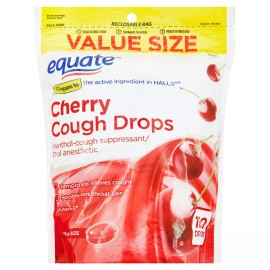 Equate Sore Throat and Cough Relief (Choose Your Flavor And Size) - Cherry with Menthol 160 Count