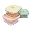 Lock&Lock Oven GLass Cooked Rice Storage Container for Freezer pastel