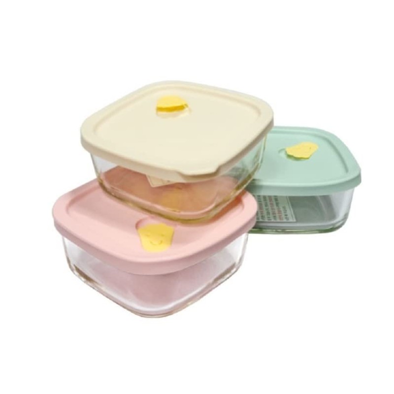Lock&Lock Oven GLass Cooked Rice Storage Container for Freezer pastel