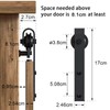 WINSOON 6.6FT Super Mini Sliding Barn Door Hardware Kit for