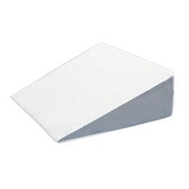 Nutan, Elevated Bed Wedge Pillow for Back Support, Acid Reflux, Leg, Neck Pain, Snoring, Triangle Pilow | Incline Shape for Improved Sleep | Chic Jacquard Cover, 12”x 24”x 24”, White