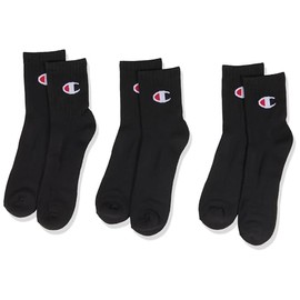 Champion Sport Genderless Quarter Crew, Black, Small