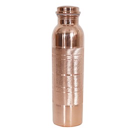 KALARATRI Pure Copper Water Bottle 34 Oz Copper Water Bottle - Leak Proof (34 Oz) (With Pitambari Powder)