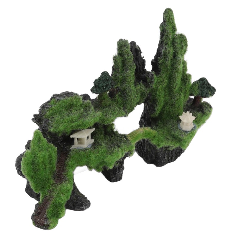 Moss Rockery Aquarium Decoration Artificial Moss Rockery Ornament for Aquarium