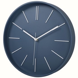 zyzamay Modern Wall Clock,12 Inch Round Bright Colorful 3D Wall Clocks,Easy to Read,Silent Non Ticking Quartz Battery Operated for Kitchen,Living Room,Bedroom,Family Room,Dining Room(NavyBlue)