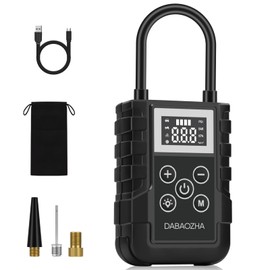 DABAOZHA 150 Psi Mini Elektrische Luftpumpe mit 6000mAh Akku Wiederaufladbarer Autoreifen Pumpe Tragbarer Elektrischer Kompressor Fahrradpumpe für Auto Fahrrad Motorrad BäLle