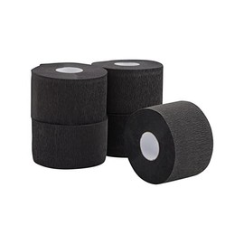 Juvale 500 Pack Disposable Barber Neck Strip Rolls for Hair Cutting - Neck Tape Rolls for Salon, Barbershop Supplies (Black, 2.5 x 11 In, 5 Rolls) - Barber Accessories & Equipment