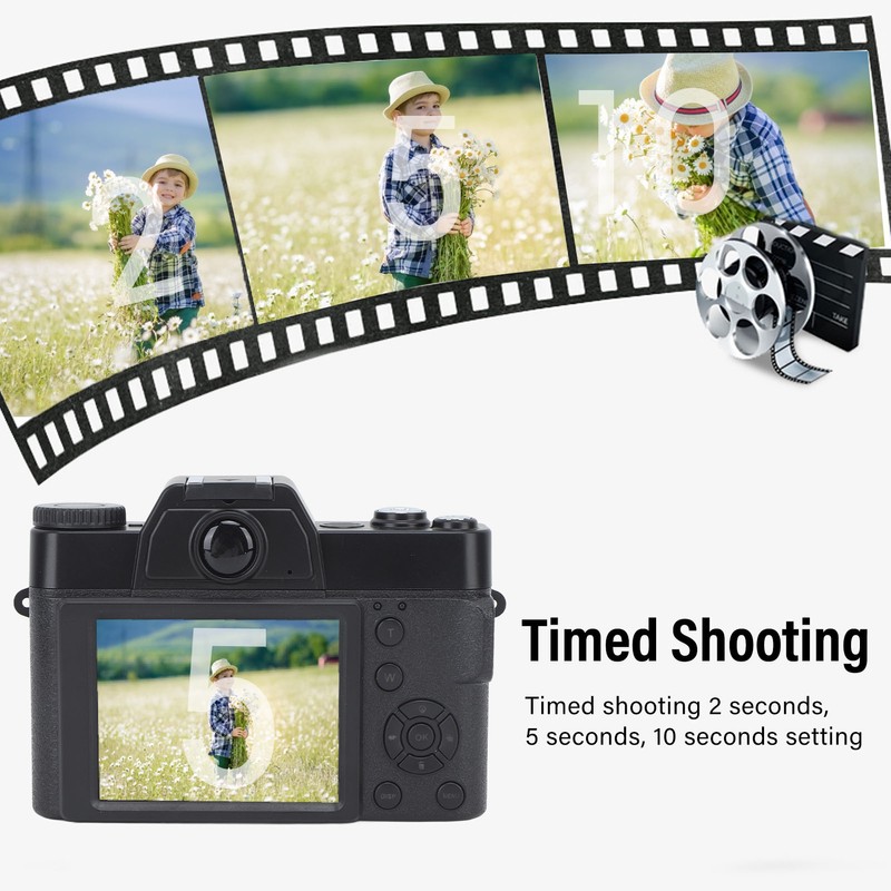 Digital Camera with Microphone Fill Light 1500mAh 3 In 16x