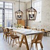 Farmhouse Chandelier Light Fixture for Kitchen Dining Room, 4-Light Rustic