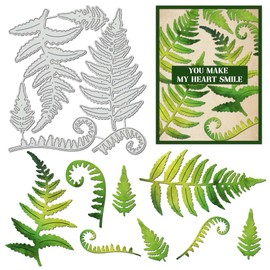BENECREAT Fern Leaves Die Cuts for Card Making, Leaves Cutting Dies Stencil for Scrapbooking, Plant Embossing Die Cuts for DIY Album Decorative Paper Card Making