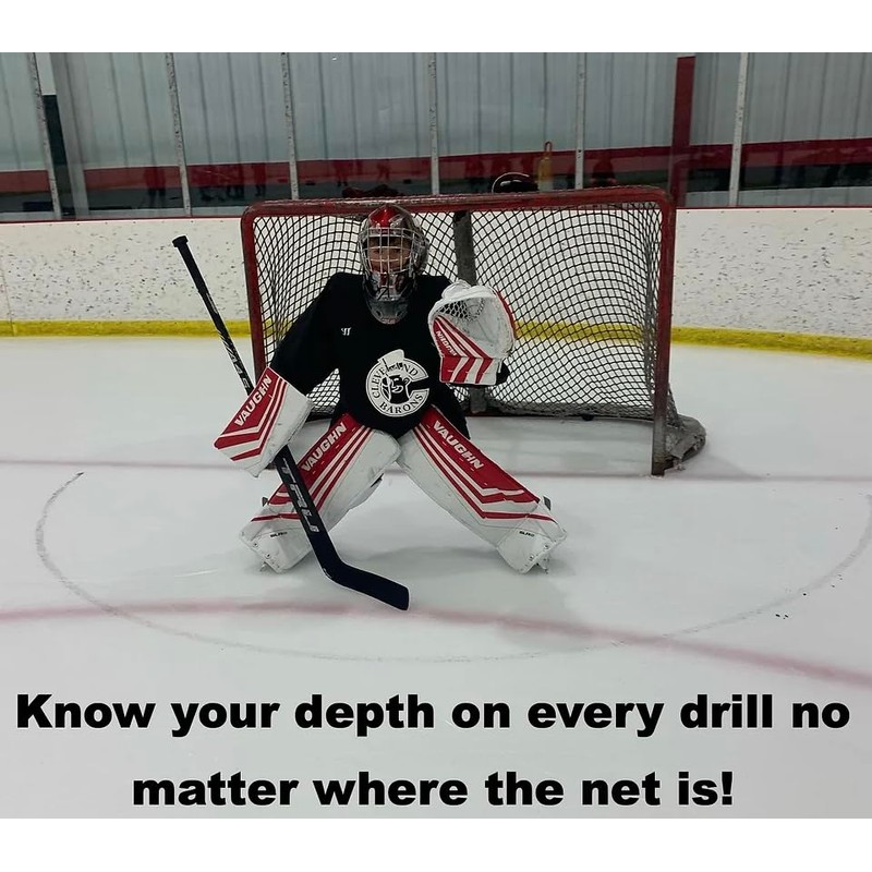 Easy Crease - Hockey Goal Crease Marker Protractor (Washable Gray