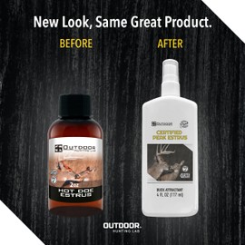 Outdoor Hunting Lab Certified Peak Doe Estrus Spray | 4 oz | 1 Bottle | Doe in Heat Urine for Hunting | Drag N’ Drip Included | Deer Scents