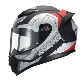 JQF Gear Full Face Motorcycle Helmet WS-607 DOT Approved Motorbike Racing Street Bike Helmets for Adults with Visor (Thor WS-607, XL)