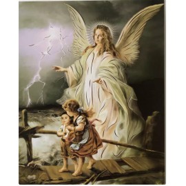 Guardian Angel Unframed 8 x 10 Print Picture Frame Wall Art Angel de la Guarda