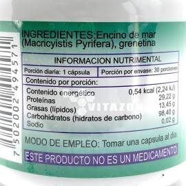 Yodo Natural 30 Cápsulas De 500 Mg Riket Natural