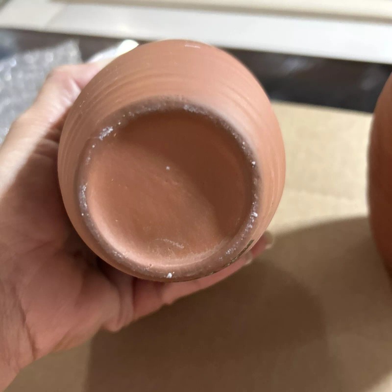 Hornitos Tequila Set Of 2 Drinking Glass Ceramic Glazed Inside.