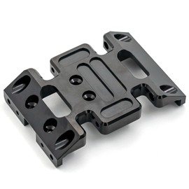 Goolsky Aluminum Alloy Chassis Center Skid Plate with Screw Replacement Accessories Fits 1/10 Axial SCX10 90021 90022 90028 Remote Control Crawler Car Parts (Black)
