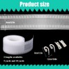 Singring Translucent Wave Curtain Pleat Tape with 100 Hooks, Ripple