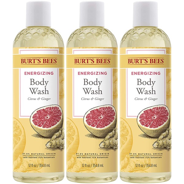 Burt’s Bees Citrus & Ginger Body Wash, 12 Oz (Pack of 3)