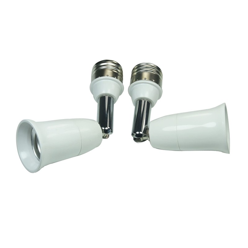 WPJCS E26/E27 Light Socket Extender, 5.5 Inch Extension, Adjustable Vertical