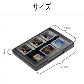 3ds ソフトケース 22 カード容量 収納 メモリーカード スタイラス キャリングケース 携帯 ゲームカード 3DS ソフト (ブラック)