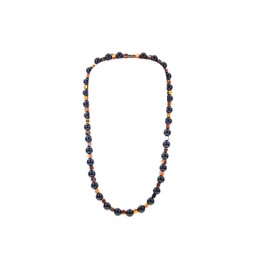 Auras by Osiris - Onyx and Tiger Eye Beaded Necklace For Men - World Class Durability & Easy Lock Clasp - Aura Shielding - Confidence - Handcrafted by Master Shaman