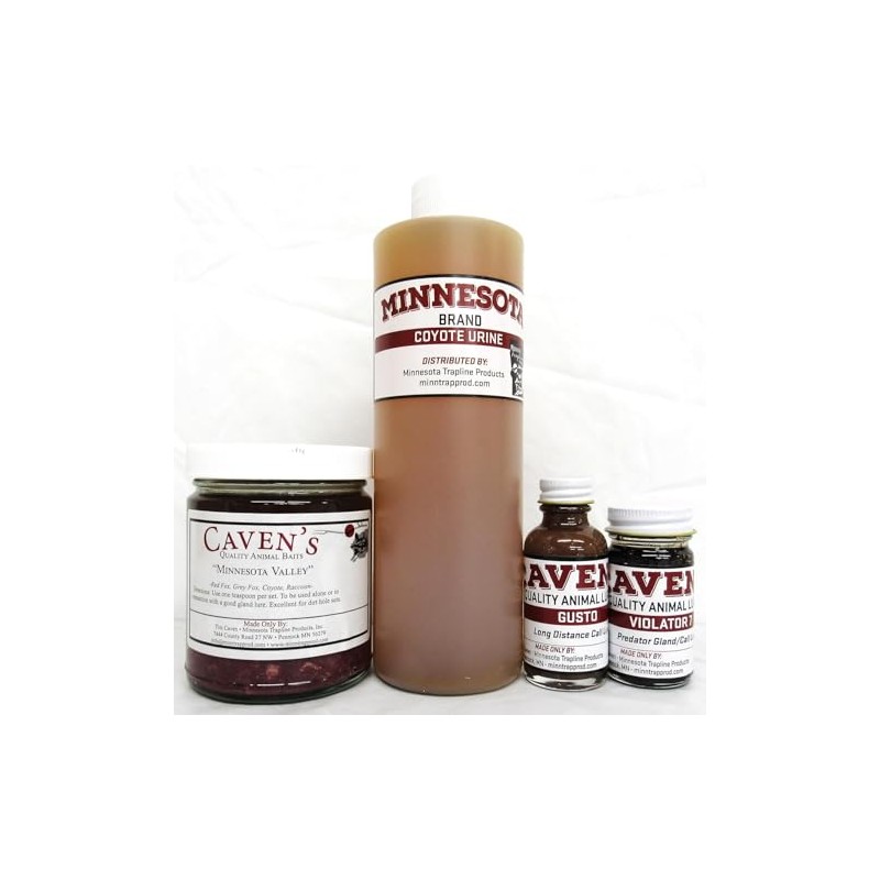 Cavens Minnesota Brand Professional Coyote Trapping Bait and Lure Kit