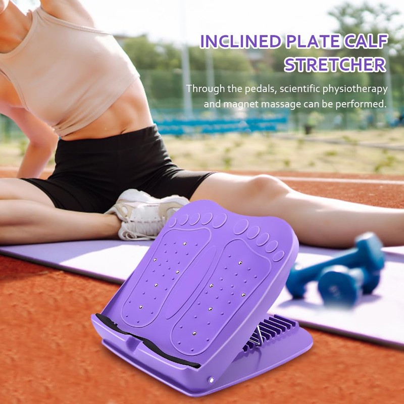 Slant Board Calf Stretcher Board, Plastic 10-Level Adjustable Incline Board