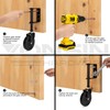 YONSIN 4" Heavy Duty Spring Loaded Gate Caster, Drag Gate