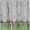 Today's Curtain Verona Reverse Embroidery Tailored Valance, 18", Ecru/Rose