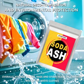 Eyaeyao Soda Ash For Tie Dye, Soda Ash Powder - Sodium Carbonate Washing Soda For Dye Setting - Tie Dye Soda Ash - Soda Ash Dye Fixer - Super Washing Soda For Laundry & Fabric Dyeing (32 Ounces)