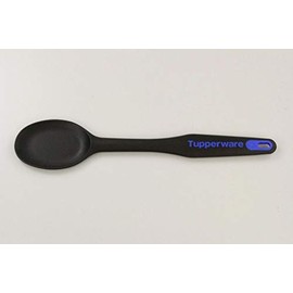 Tupperware 8019 Cooking Spoon Ready to Handle Mixing Spoon Black Blue
